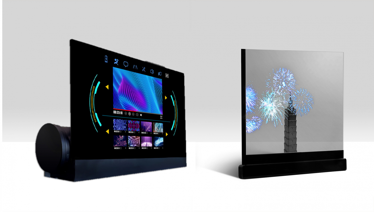 可捲式、折疊性、高透明